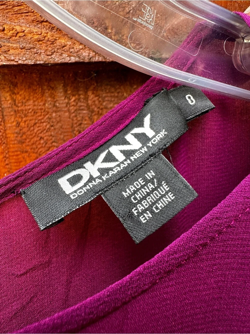 DKNY sheer panel dress